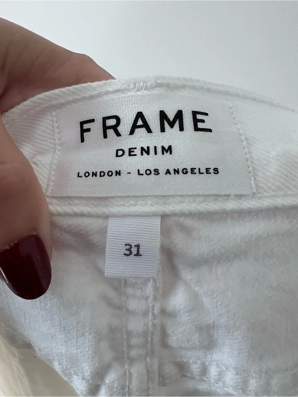 FRAME Denim Le High Oversized Cuffed Straight Leg White Jeans 31 NWT - Picture 8 of 11